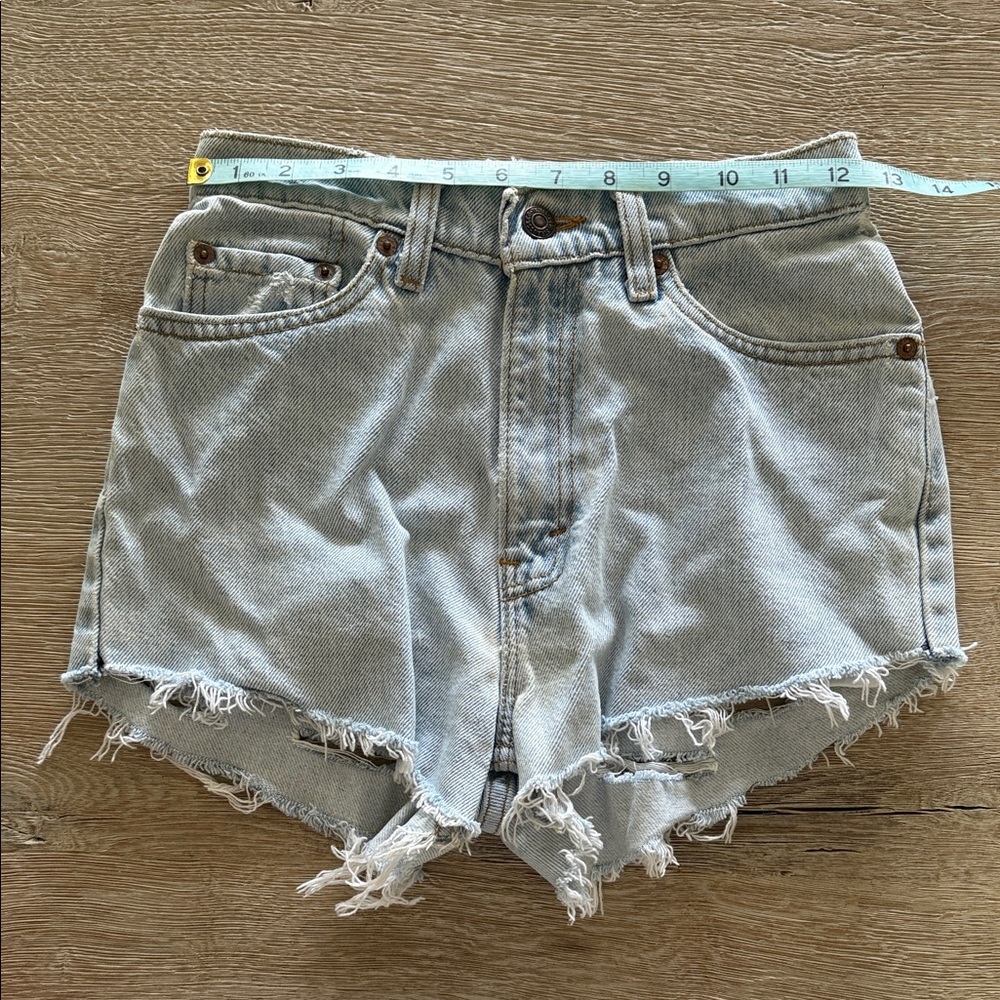 Women's Light Blue distressed cheeky ripped Denim Shorts